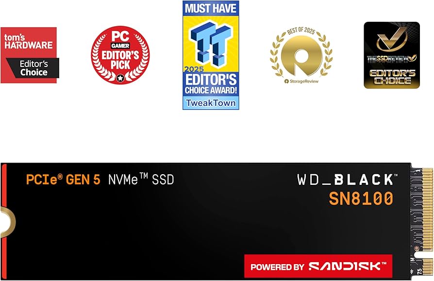 WD_BLACK 4TB SN8100 NVMe SSD Internal Solid State Drive - Gen 5